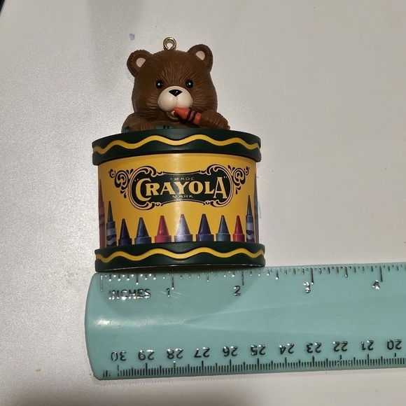 Vintage Rare 1990's Binney & Smith Crayola Bear & Drum Tree Ornament - Picture 5 of 5